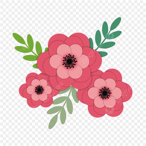Pink Flowers Clipart Hd Png Pink Flower Vector Illustration Flower