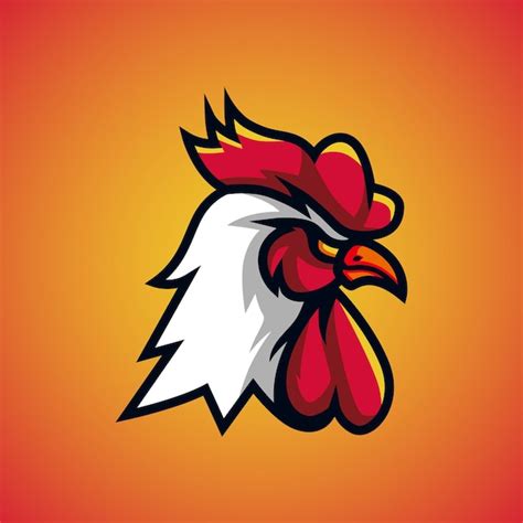 Premium Vector Rooster Head Mascot Logo Design