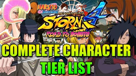 Naruto Shippuden Ultimate Ninja Storm 4 Character Tier List