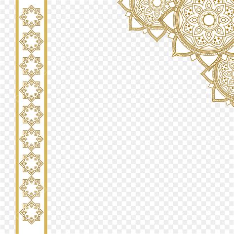 Mandala Islamic Pattern Vector Art Png Islamic Border Mandala Gold
