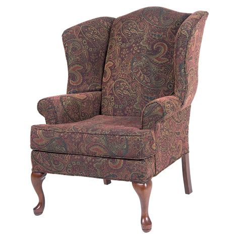 Paisley Wingback Chair Cranberry Cherry Dcg Stores