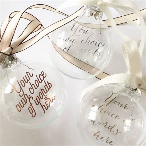 Add Your Own Words Personalised Glass Bauble By Coral And Moss