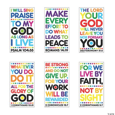Colorful Bible Verse Posters Oriental Trading