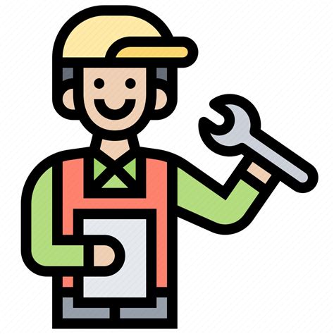 Fix Handyman Maintenance Technician Worker Icon Download On