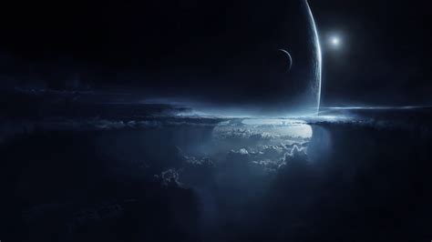 Download Cloud Space Moon Planet Sci Fi Landscape 4k Ultra Hd Wallpaper