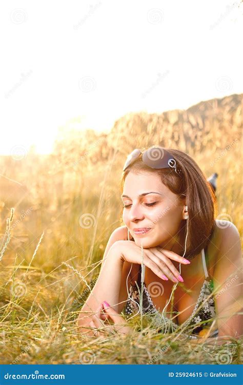 Woman Relaxing Stock Image Image Of Leisure Pretty 25924615