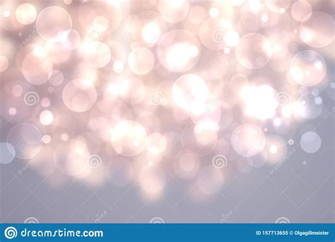 Abstract Festive Light Pink Gradient Gray Silver Bokeh