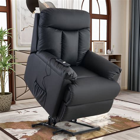 Euroco Power Lift Chair Electric Recliner Pu Leather Lift Recliner