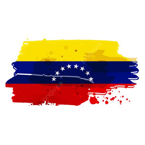 Venezuela Grunge Flag Watercolor Brush Style Design Venezuelan Flag