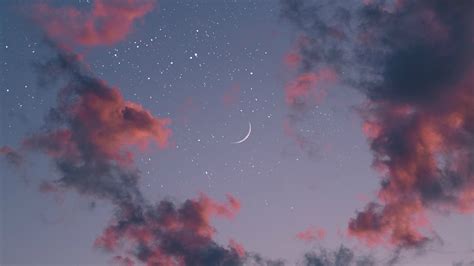 Wallpaper Nature Stars Sky Clouds Moon 1920x1080 Appe 1774935
