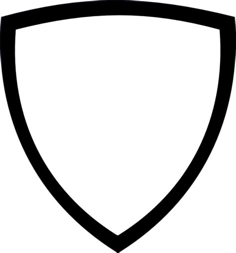 Black And White Shields Clip Art Library