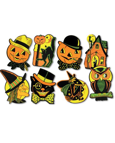 Set Of 48 Assorted 2 Sided Halloween Cutouts