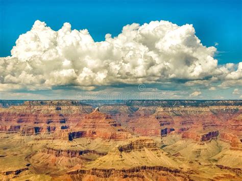 Rising Clouds And Blue Sky Over Grand Canyon Stock Photo Image Of