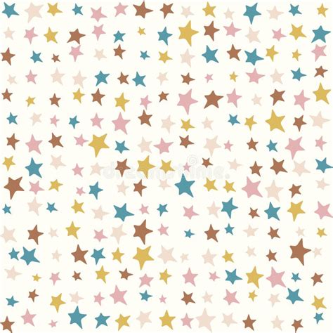 Multicolor Stars Kids Pattern Random Pastel Colors Cute Kids