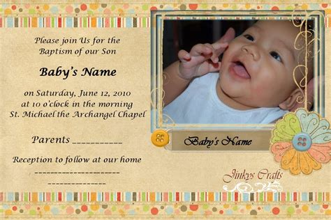 Wishing you joy as aidan is dedicated. Jinky's Crafts & Designs: Baptism Invitation Cards