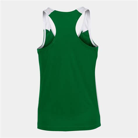 Camiseta Tirantes Mujer Record Ii Verde Blanco Joma