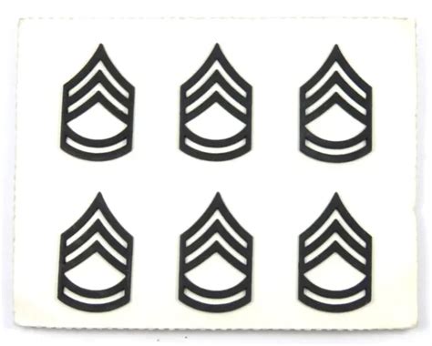 Lot Of 6 Us Army Metal Sergeant First Class Sfc E 7 Rank Insignia Pins