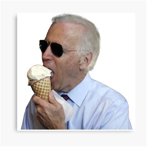 Joe Biden Eating Ice Cream Wall Art Redbubble