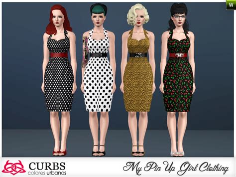 The Sims Resource Pin Up Dresses Set03