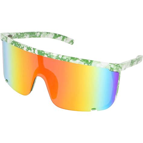flawless unisex oversized super shield mirrored lens sunglasses speck flawless eyewear