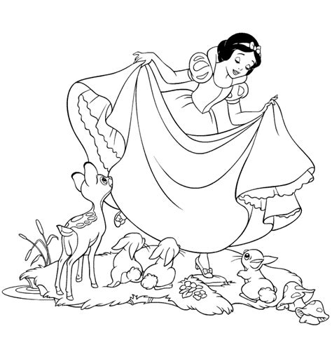 Sélection de dessins de coloriage blanche neige à imprimer sur