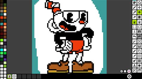 Minecraft Cuphead Pixel Art Grid Protes Png Images And Photos Finder