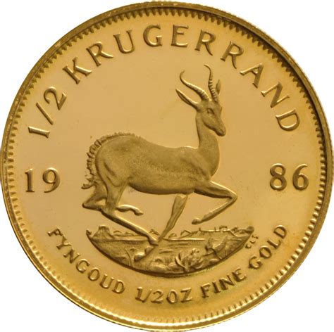 Gold Half Ounce 1986 Krugerrand Coin From South Africa Online Coin Club