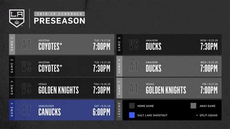 La Kings Home Schedule 2021 2022 Printable