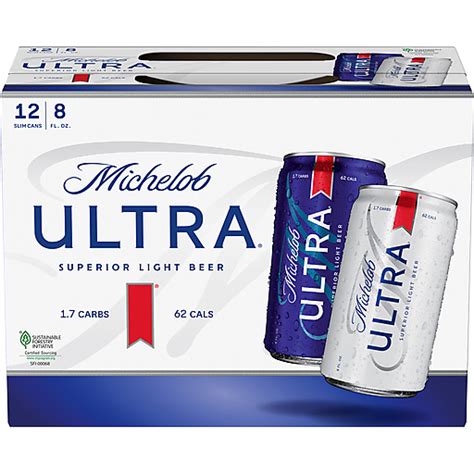 Michelob Ultra® Light Beer 12 Pack 8 Floz Cans Beer Wine