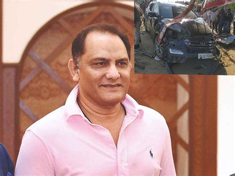 Crickter Azharuddin Meets With Car Accident