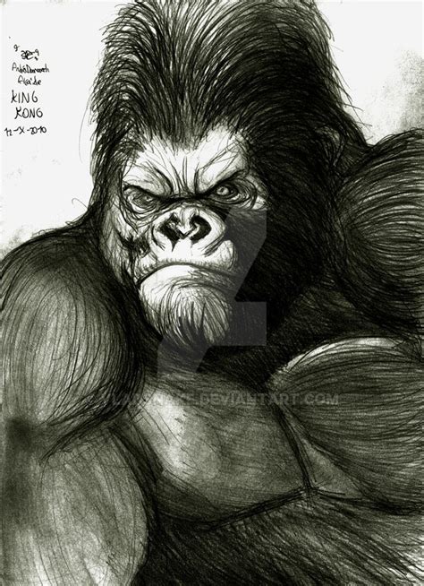 King Kong Pencil Drawing - animals Pencil Drawing