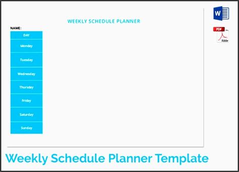 7 Weekly Time Planner Template Sampletemplatess Sampletemplatess