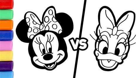 Dibuja Y Colorea A Minnie Mouse Y Daisy Duck Dibujos Para Ni Os