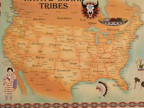 Educational Chart Of The Locations Of All The Native American Tribes