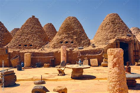 traditional mud brick made beehive houses harran major ancient city in upper mesopotamia
