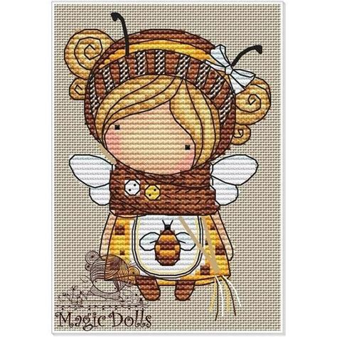 This pattern comes as a pdf file that you'll be able to download immediately after purchase. Bee series MINI magic__dolls | Etsy in 2020 | Cross stitch ...