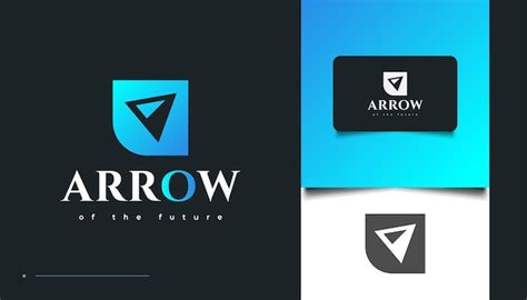 Premium Vector Blue Arrow Logo Design In Modern Concept For Business