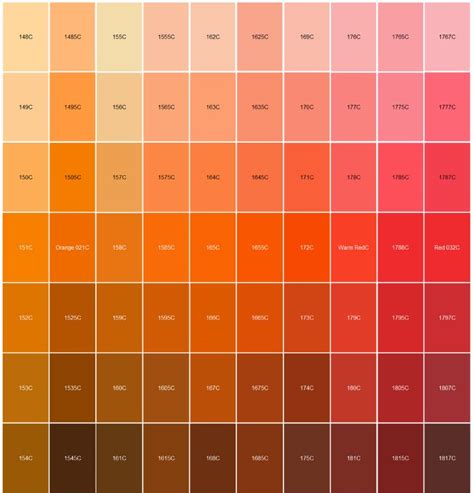 Logo Pantone Color Matching Orange Pantone Color Chart Pantone Color
