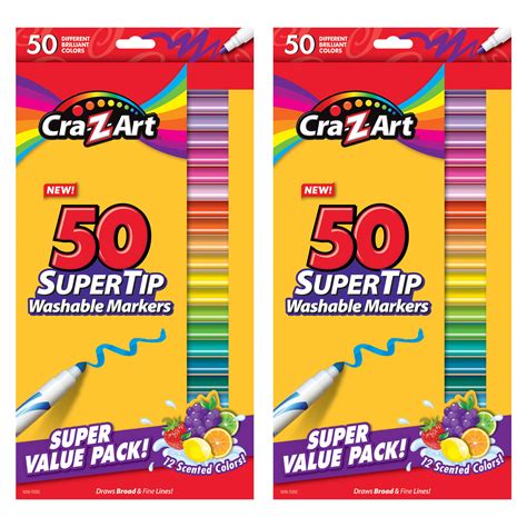 Cra Z Art Washable Super Tip Markers 50 Assorted Colors 12 Scented 2
