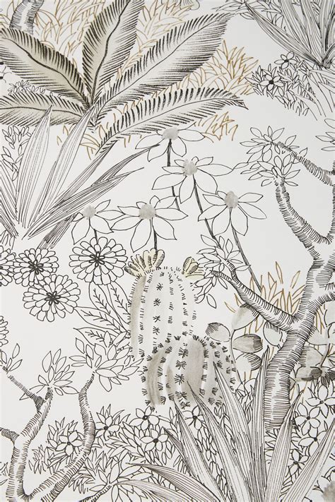 The hand and eye of the artist are evident in vibrant flowering vines meandering across a crisp white ground in company c's freesia duvet and shams. Flowering Desert Wallpaper | Desert wallpaper, Wallpaper ...