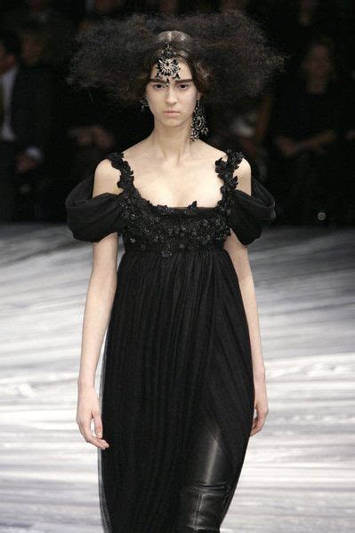Alexander Mcqueen At Paris Fashion Week Fall 2008 Fashion Black Gown