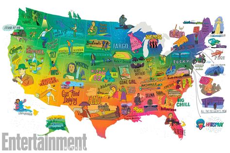 Map Of The United States Cartoon Map Of The United States