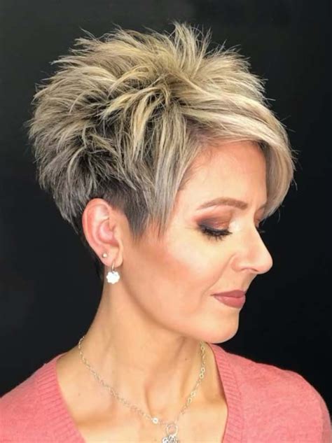 Easy Short Spiky Hairstyles For Mature Women