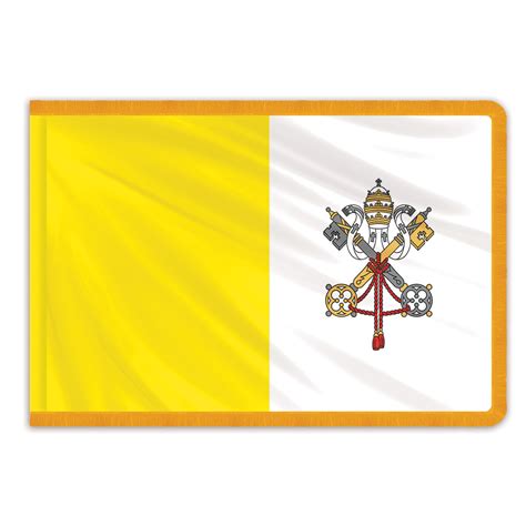 Vatican City Papal Indoor Permanyl Nylon Flag 4x6 Valleyforge