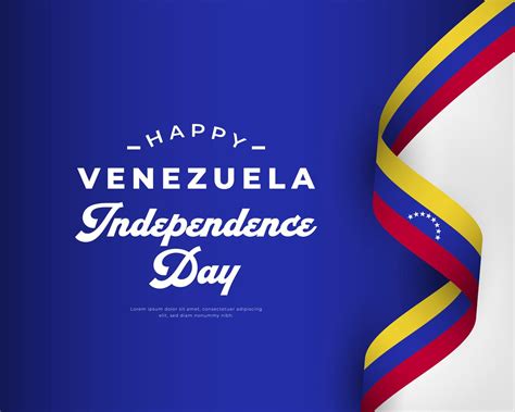 Happy Venezuela Independence Day July 5th Celebration Vector Design