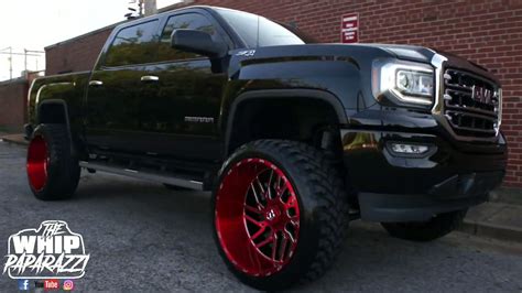 Lifted Gmc Sierra Z71 On 26x14 Candy Red Tis 544 Wheels Lifted By Kc