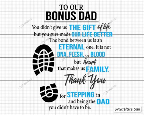 To Our Bonus Dad You Made My Life Better Svg Bonus Dad Svg Etsy Uk