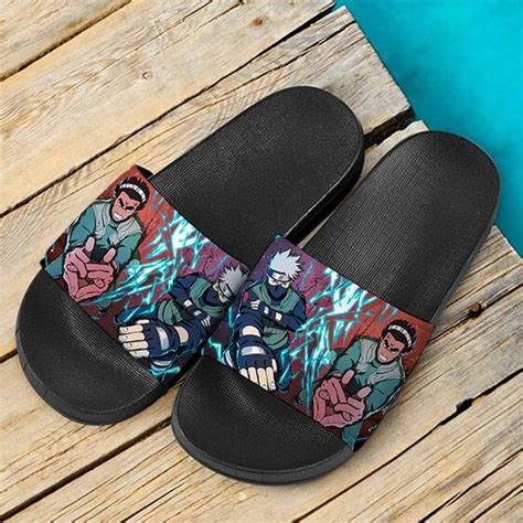 Ninja Tribes Kakashi Hatake And Might Guy Slide Sandals Inktee Store