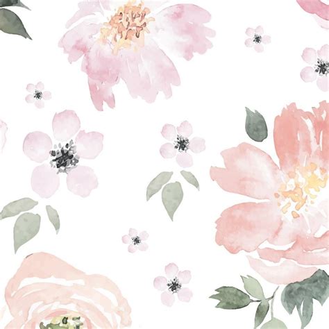 Floral Wallpaper Pink Background Hatake Wallpapers