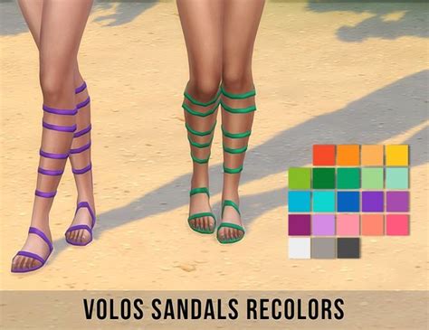 Volos Gladiator Sandals Recolors At Maimouth Sims4 • Sims 4 Updates